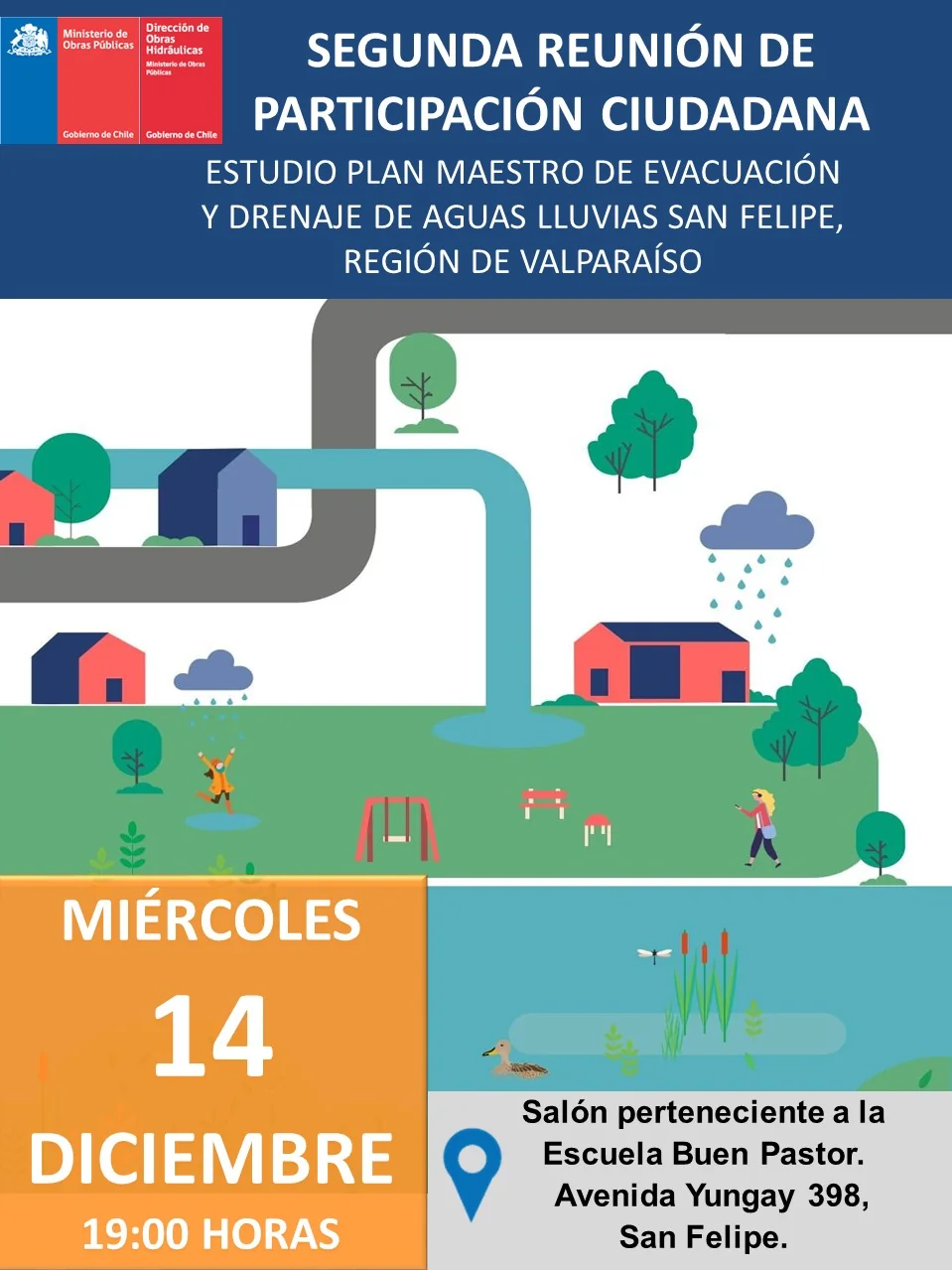 Afiche de convocatoria utilizado durante una de las instancias del proceso participativo.